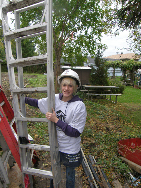 Meagan daughter of new homeowner Karen